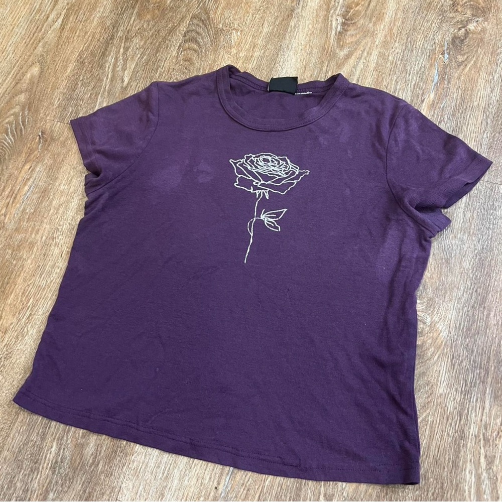 90’s Purple Rose Graphic Tee
